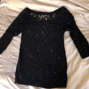 Black Express Lace Top